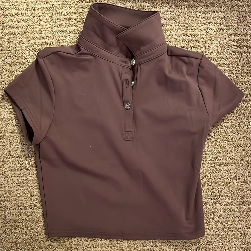 90 Degree by Reflex collared cropped golf shirt